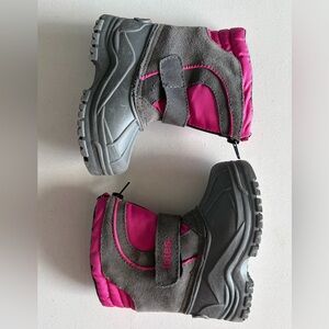 Totes Pink/grey Kids Boots 6